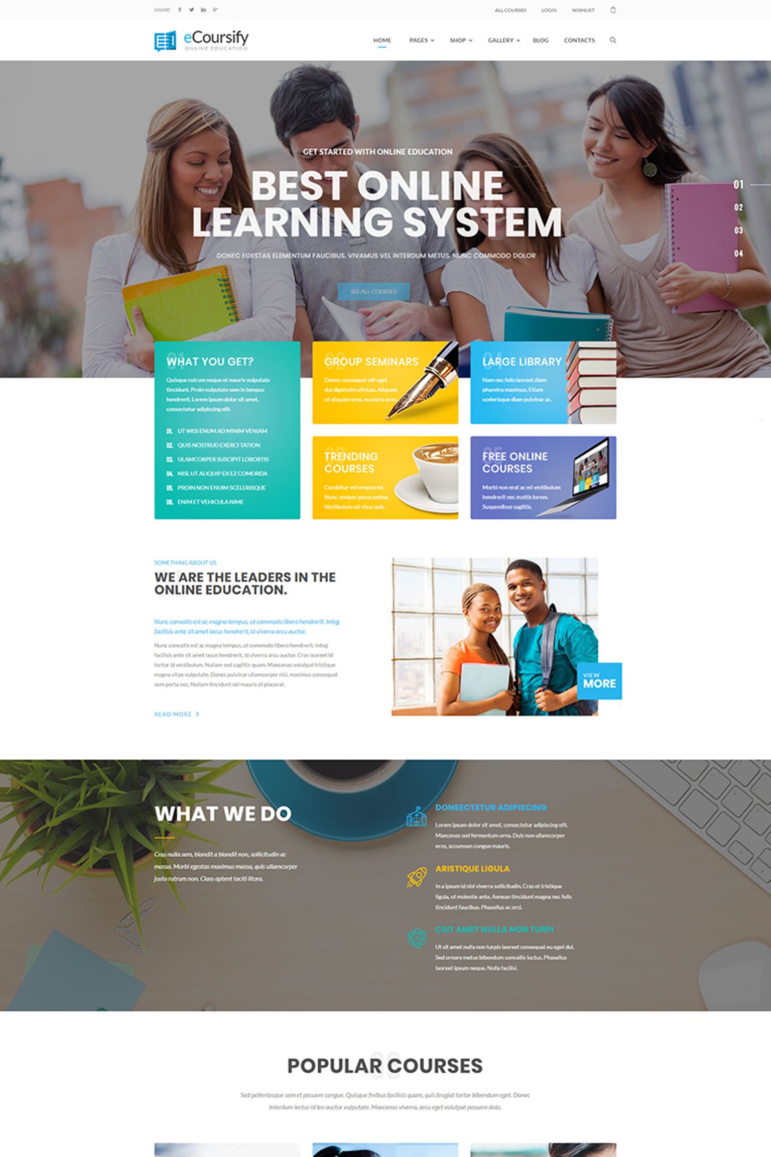 ECoursify - LMS for Online Courses WordPress Theme