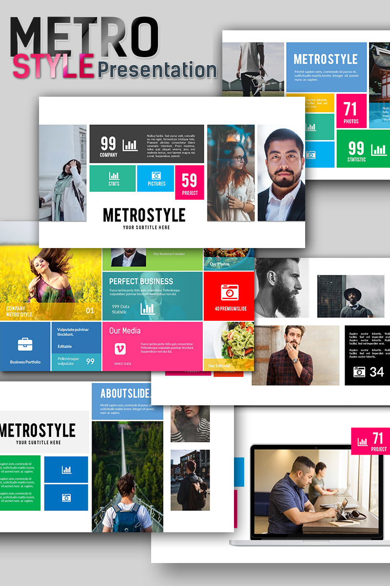 Metro Style Premium Presentation PowerPoint template