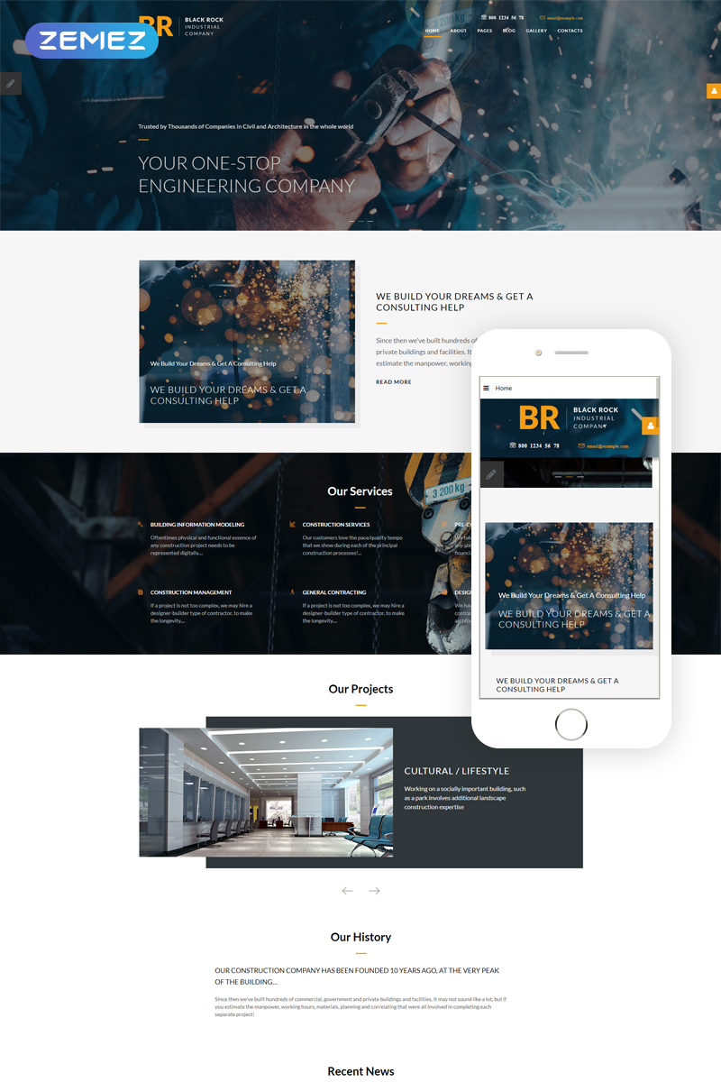 BR - Industrial Company Professional Parallax Joomla Template