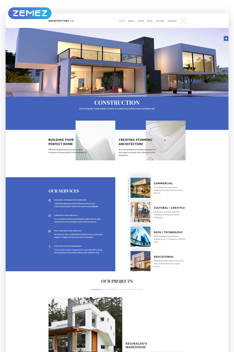 Architecture Co. - Construction Multipage Creative Joomla Template