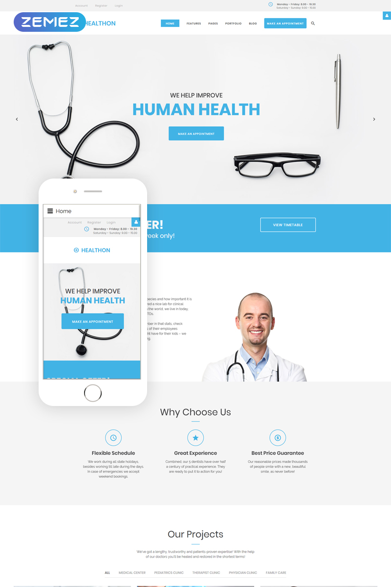 Healthon - Hospital Clean Joomla Template