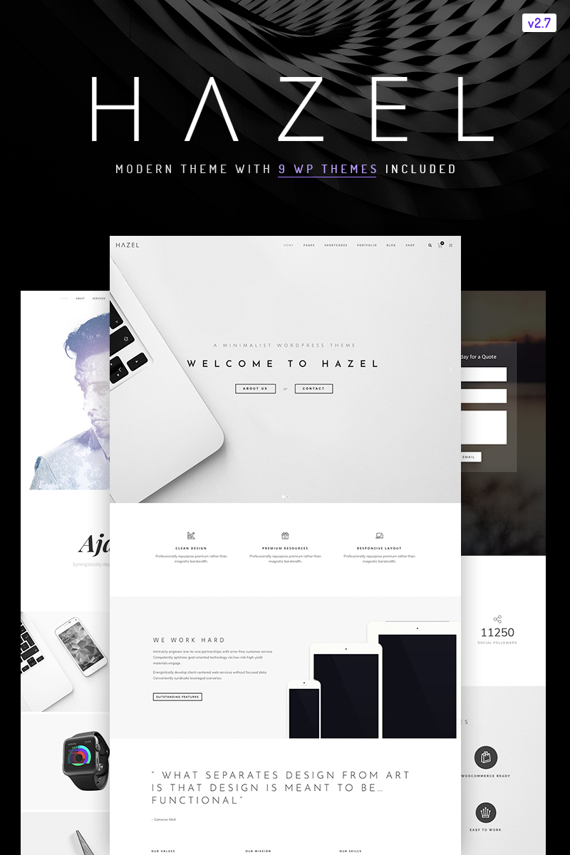 Hazel - Clean Minimalist Multi-Purpose WordPress Theme