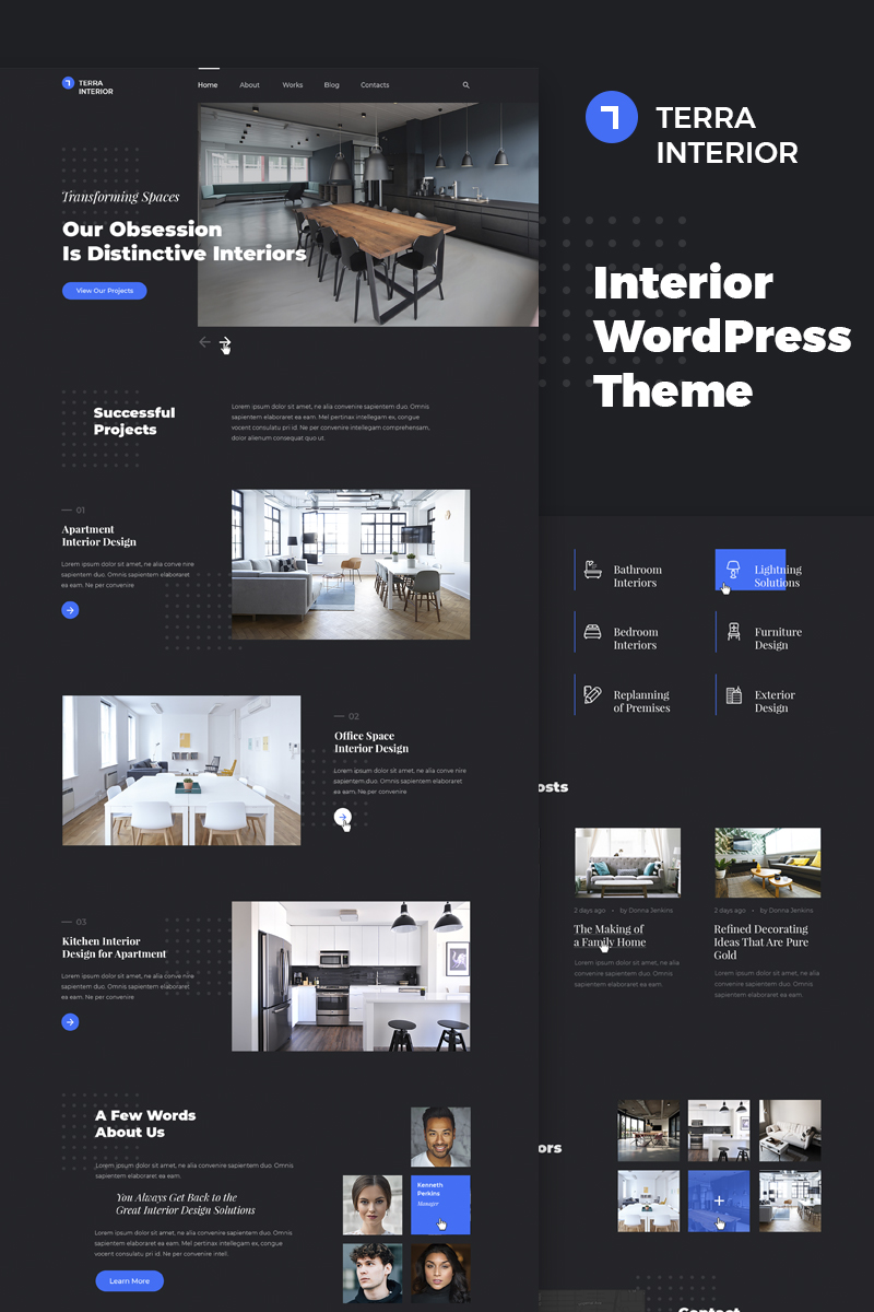Terra Interior - Interior Design WordPress Theme