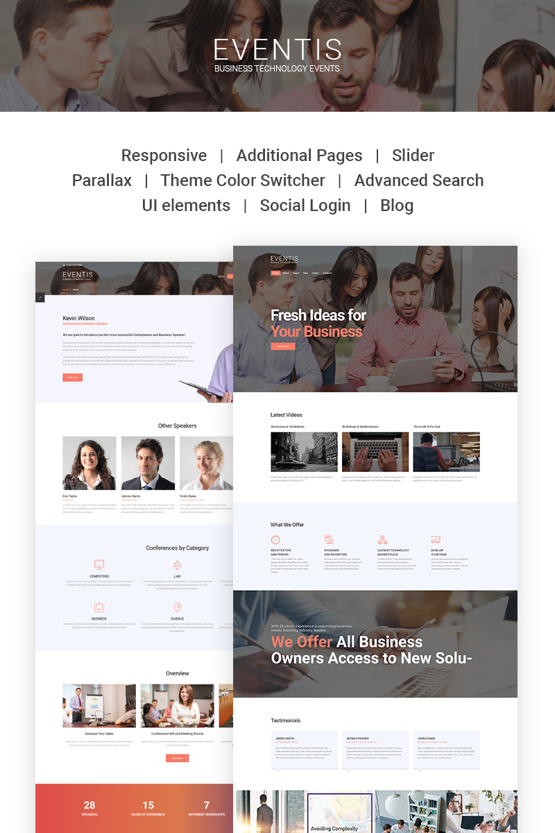 Eventis - Business Conference Joomla Template