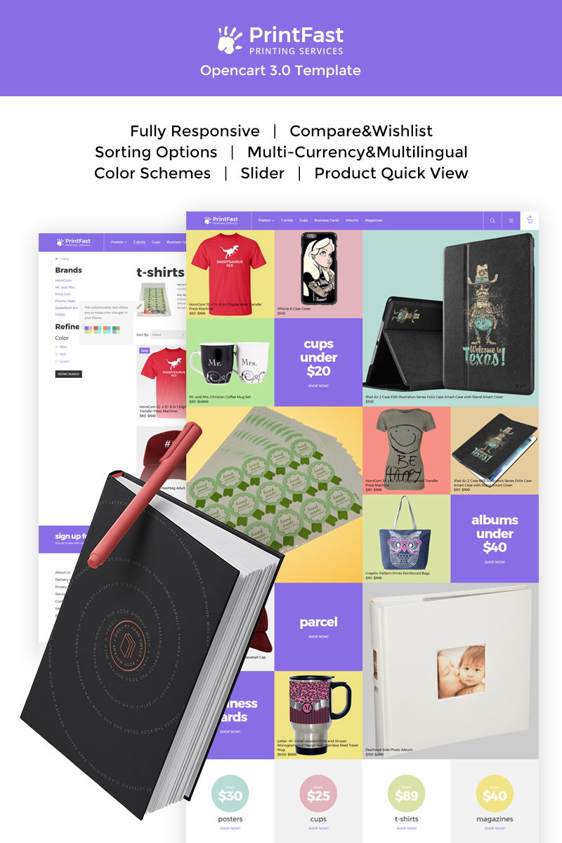 Print Fast - Simple Print Services OpenCart Template