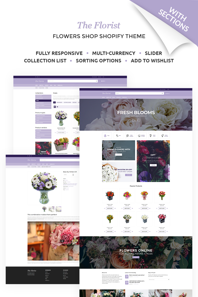 The Florist - Flower Shop Shopify Theme