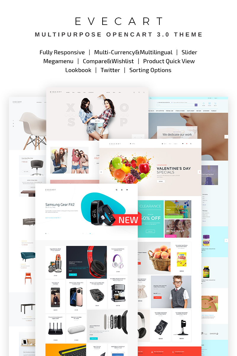 Evecat - Amazing Fashion Multipurpose Store OpenCart Template