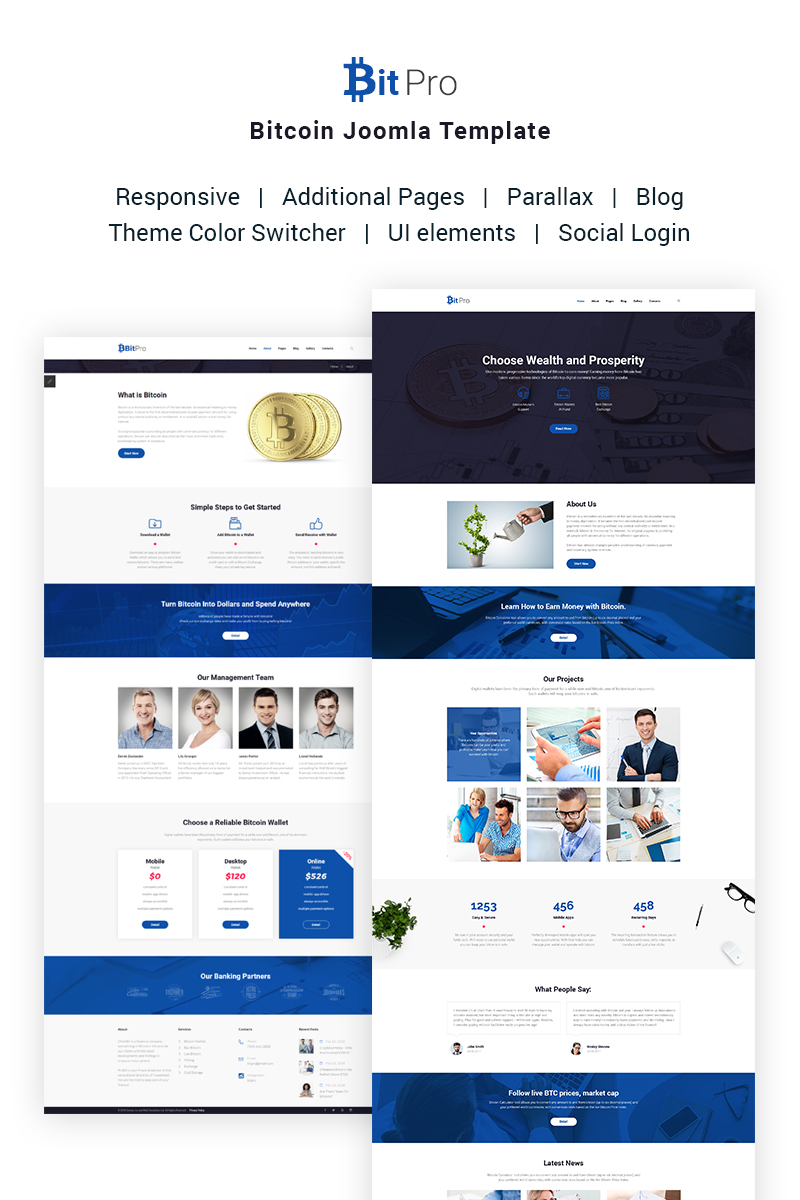 BitPro - Bitcoin Joomla Template