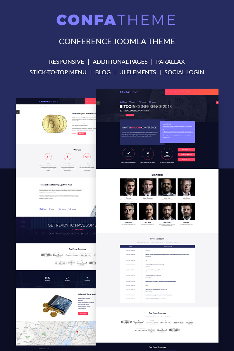 ConfaTheme - Stylish Conference Joomla Template