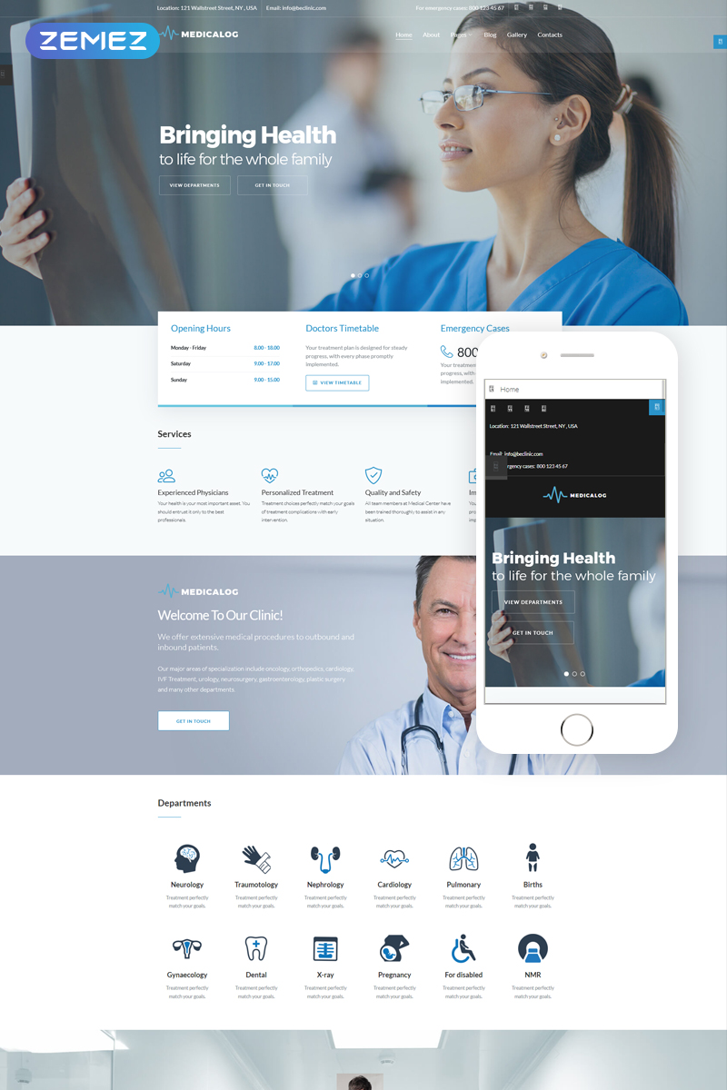 Medicalog - Efficient Medical Center Joomla Template