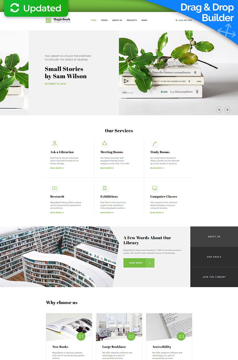 MagicBook - Library & Shop Moto CMS 3 Template