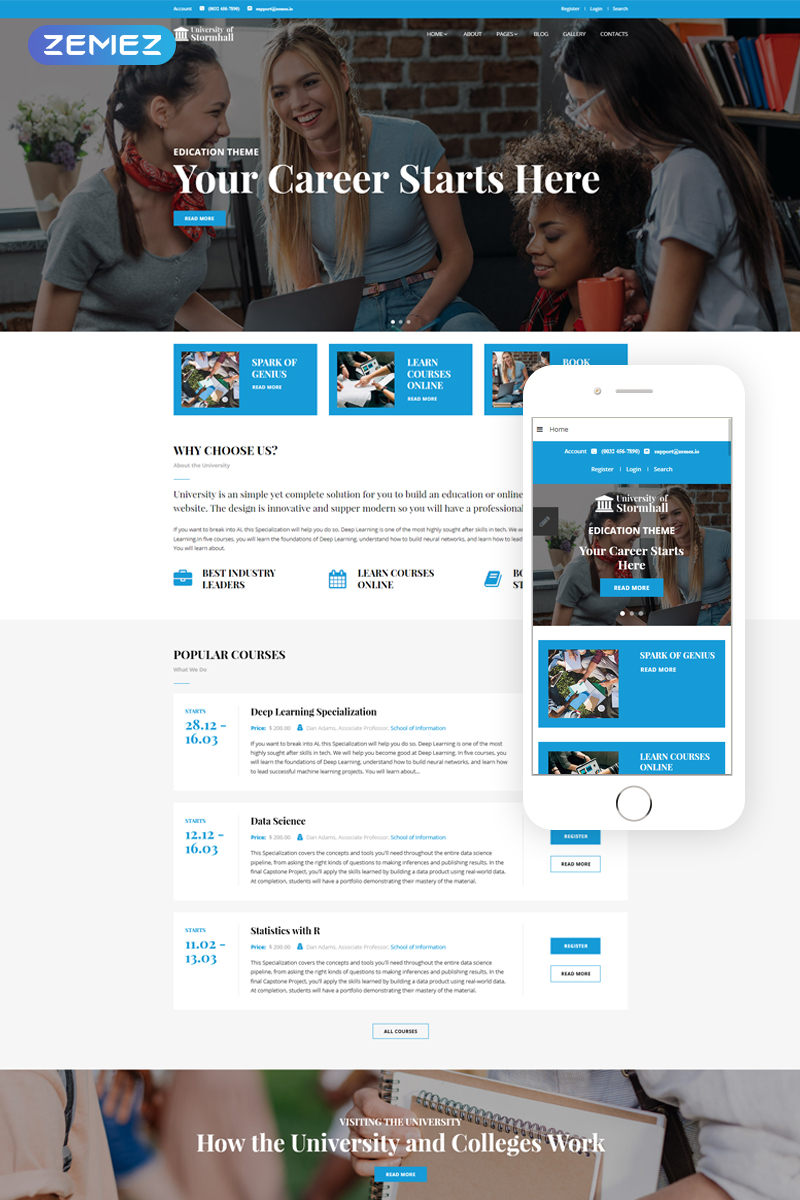 University of Stormhall - University Responsive Joomla Template