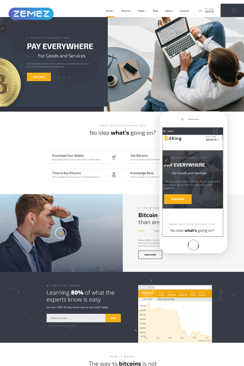 BitKing - Cryptocurrency Creative Joomla Template