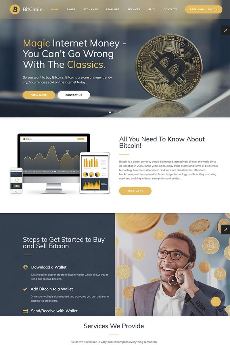 BitChain Pro - Mining And Crypto Currency Exchange WordPress Theme