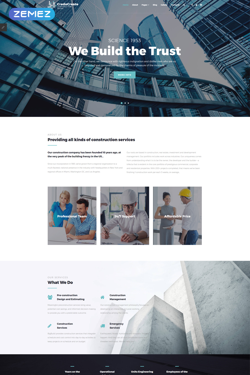 CreadoCreate - Construction Company Clean Joomla Template