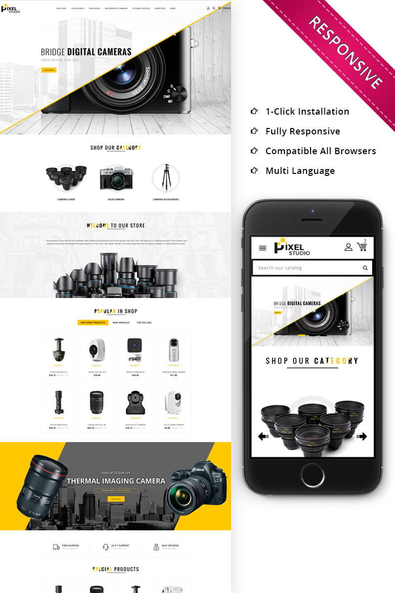 Pixelstudio - The Electronic Store PrestaShop Theme