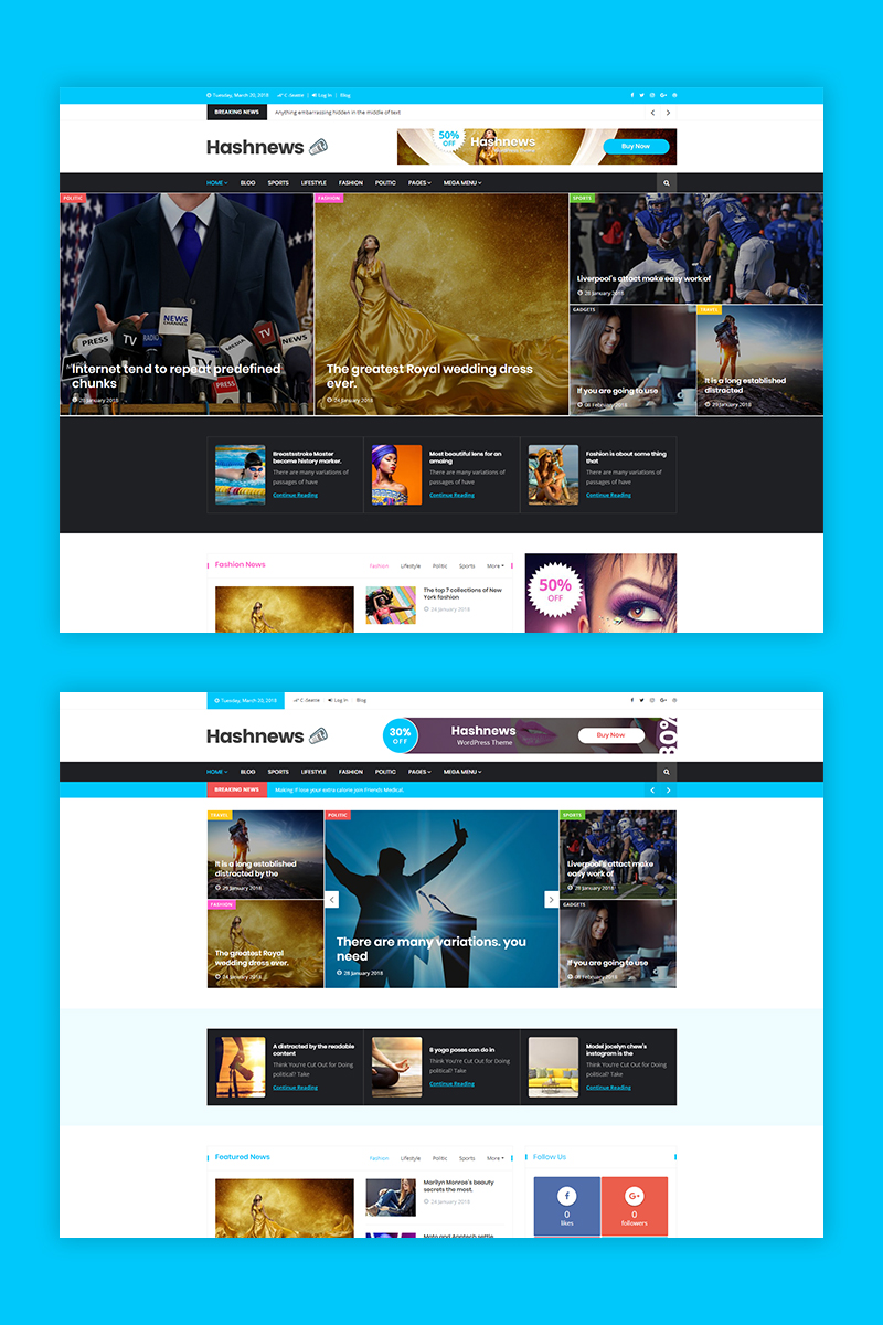 HashNews - Magazine & Newspaper WordPress Theme