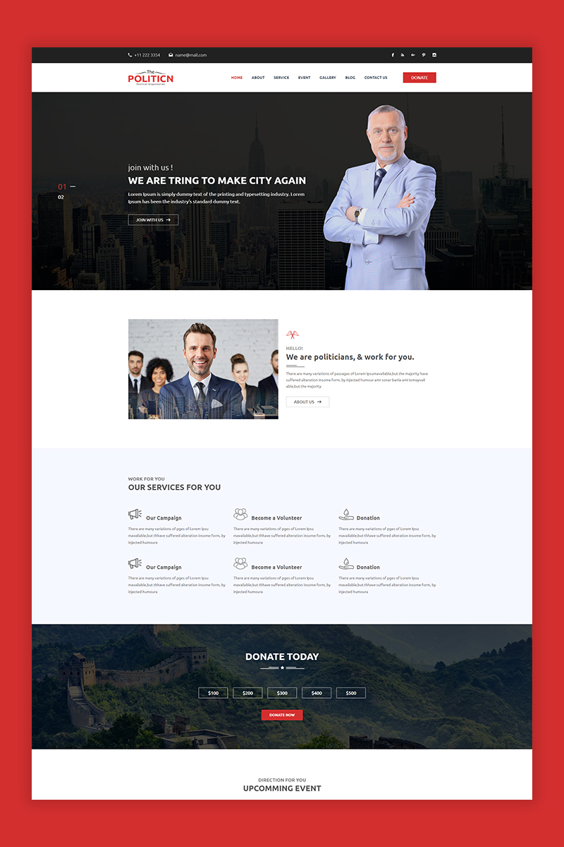 The-Politicn - Political Website Template