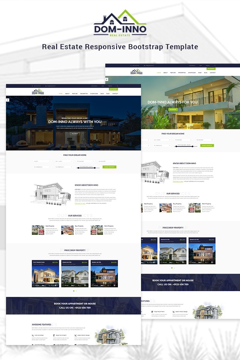 Dominno - Real Estate Responsive Website Template