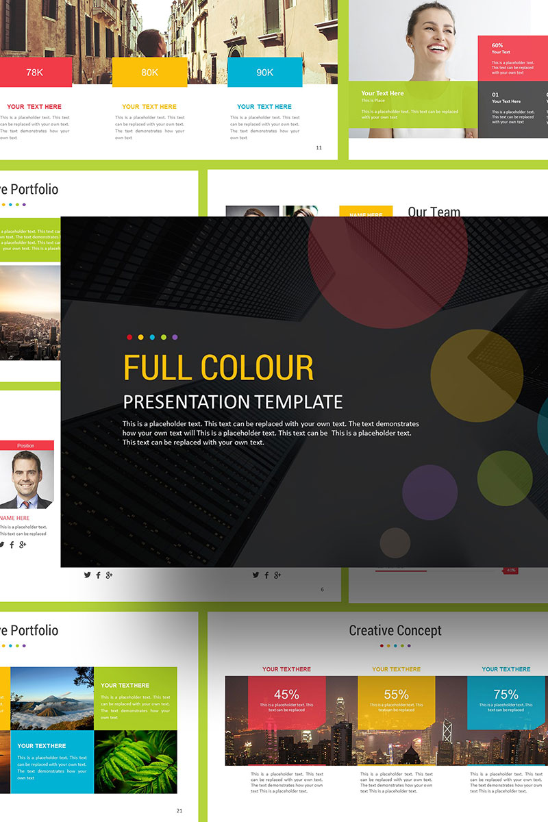 Full Color Presentation PowerPoint template