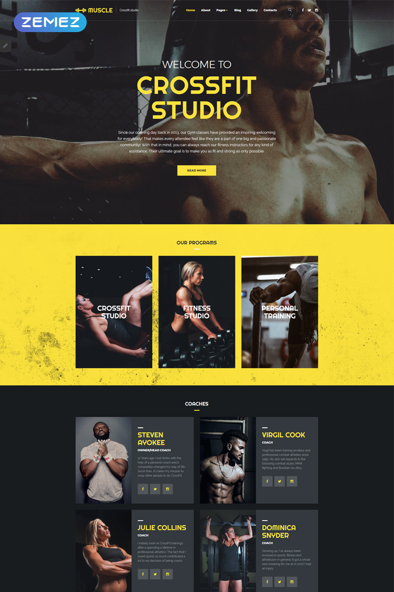 Muscle - Sports Clean Joomla Template