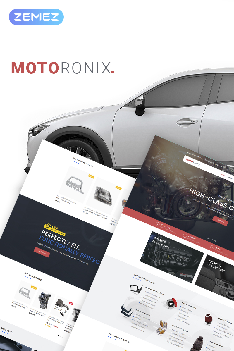 Motoronix - Car Parts Elementor WooCommerce Theme