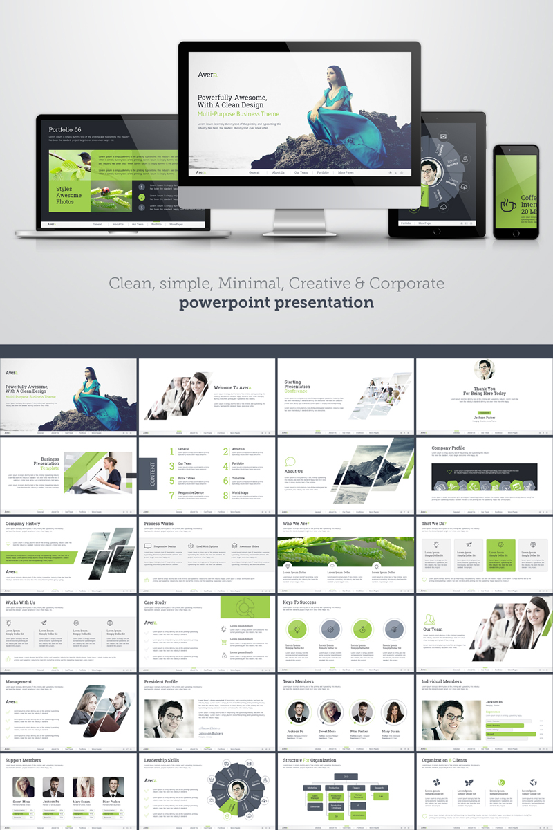 Clean, Simple, Minimal, Creative & Corporate PowerPoint template