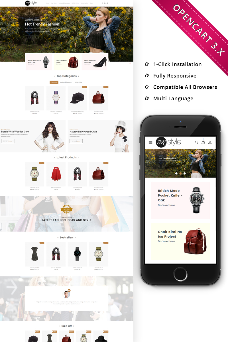 BM Style - The Fashion Store OpenCart Template