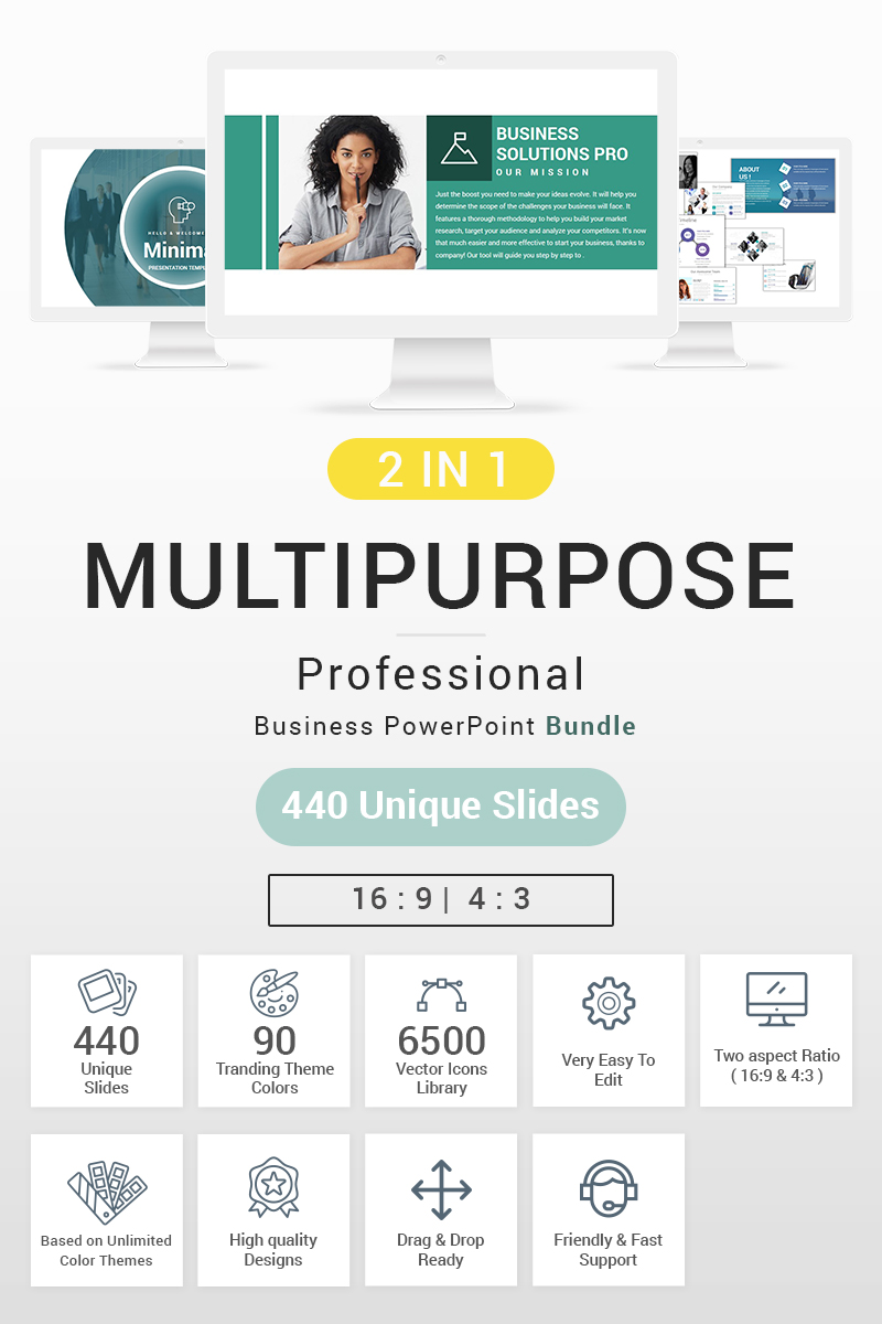 Multipurpose Bundle 2 in 1 PowerPoint template