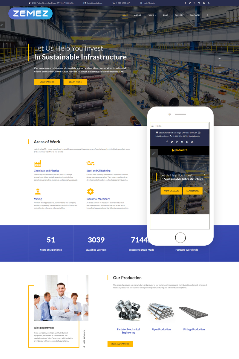 Industro - Industrial Company Joomla Template