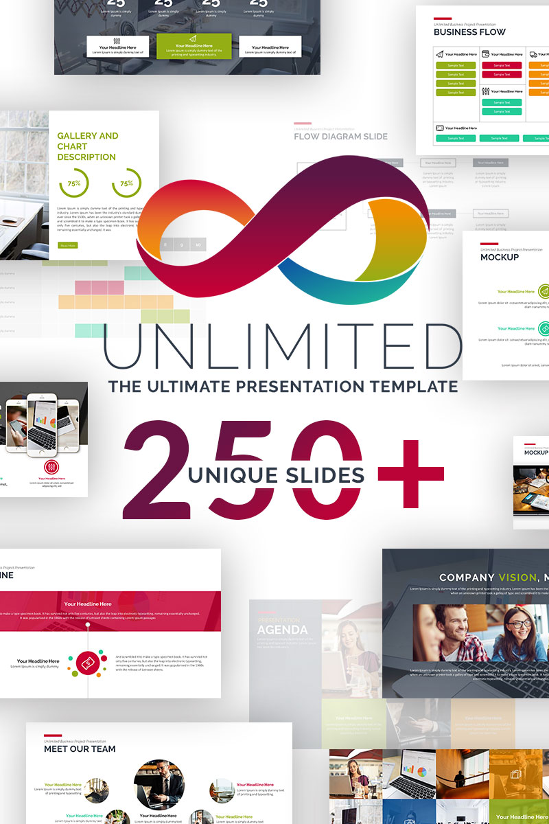 Unlimited Business Project Asset PowerPoint template