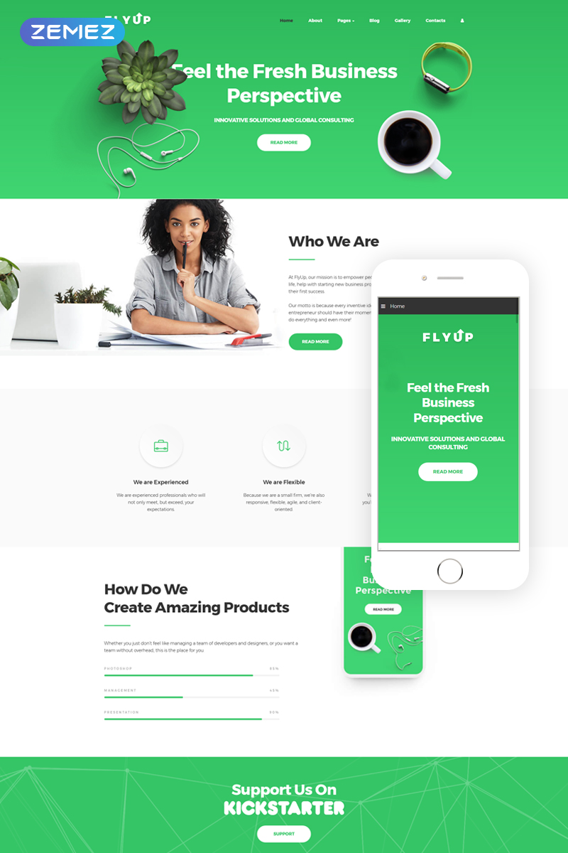 FlyUp - Startup Business Consulting Modern Joomla Template