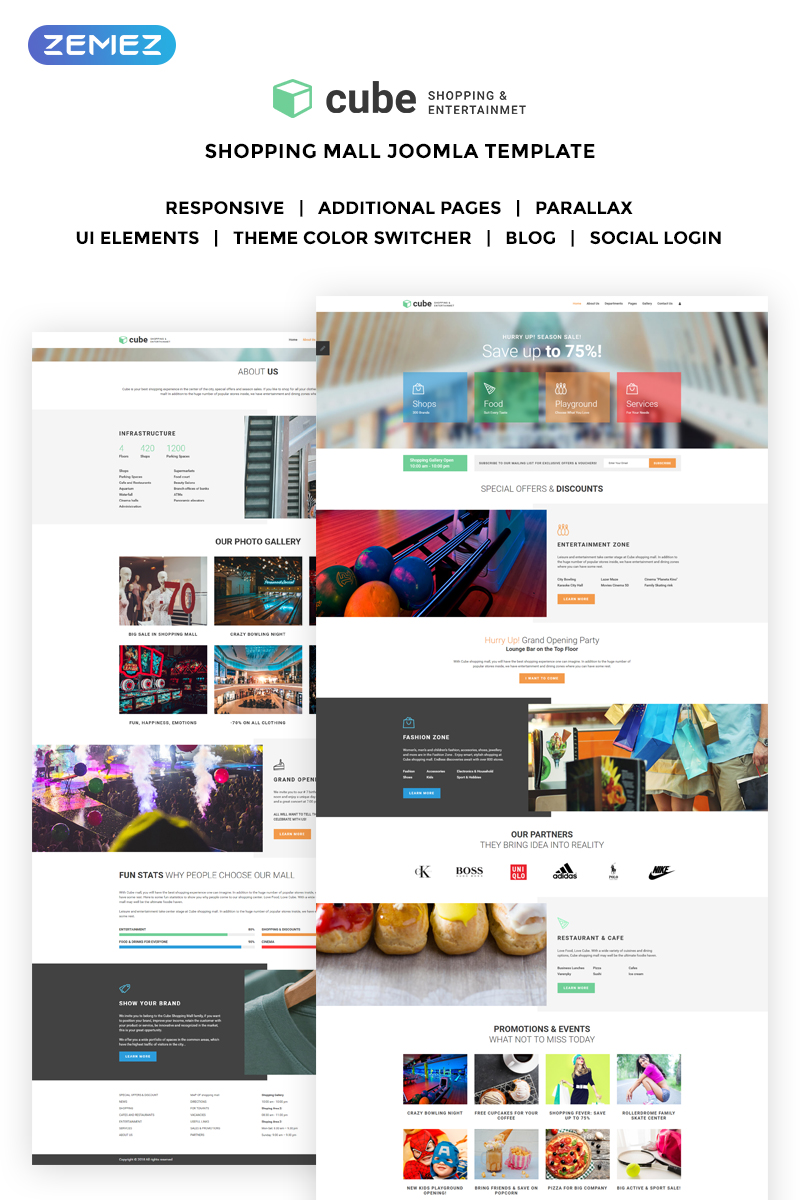 Cube - Shopping Mall Joomla Template