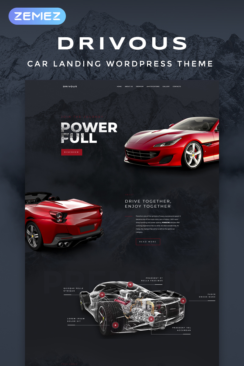 Drivous - Car Landing Responsive  WordPress Elementor Theme