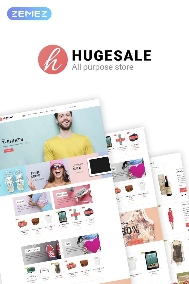 Hugesale - Multipurpose Store Elementor WooCommerce Theme