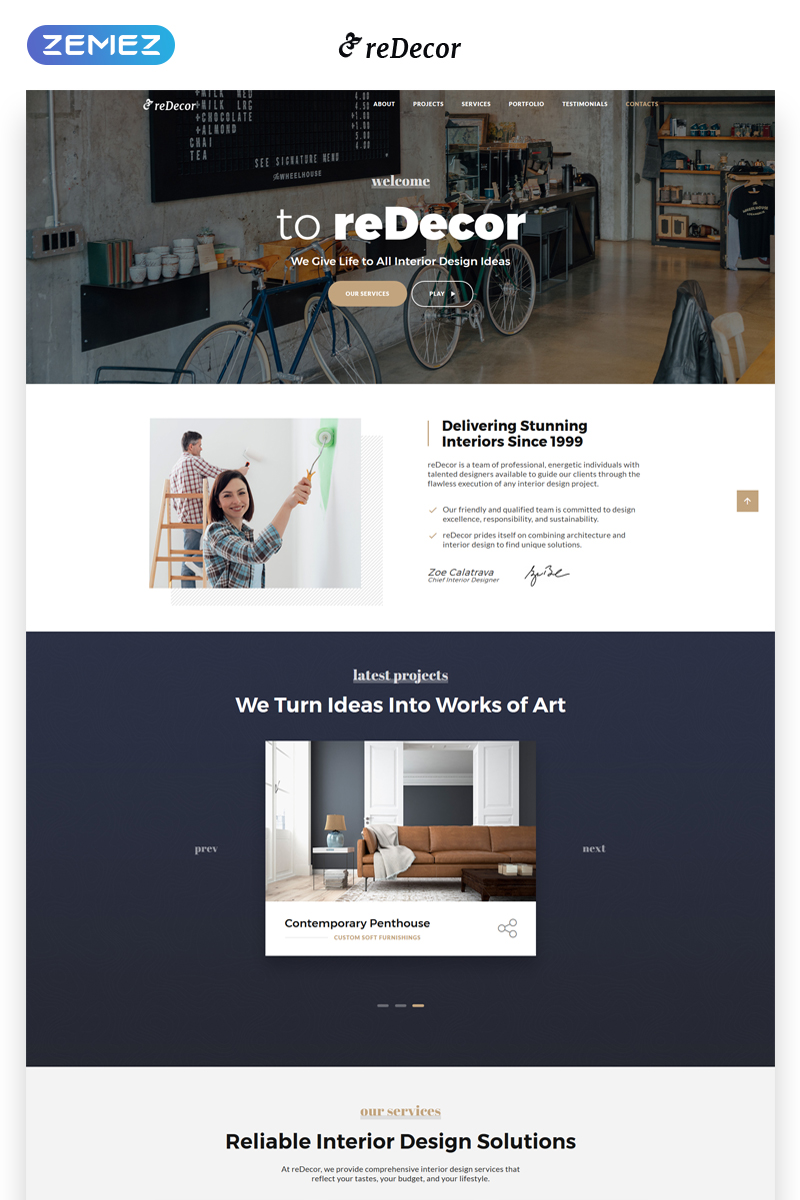 reDecor - House Renovation HTML5 Landing Page Template