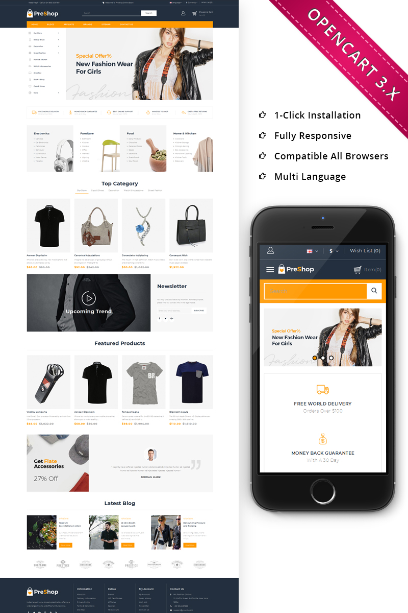 LeeShop Mega Store - Responsive OpenCart Template