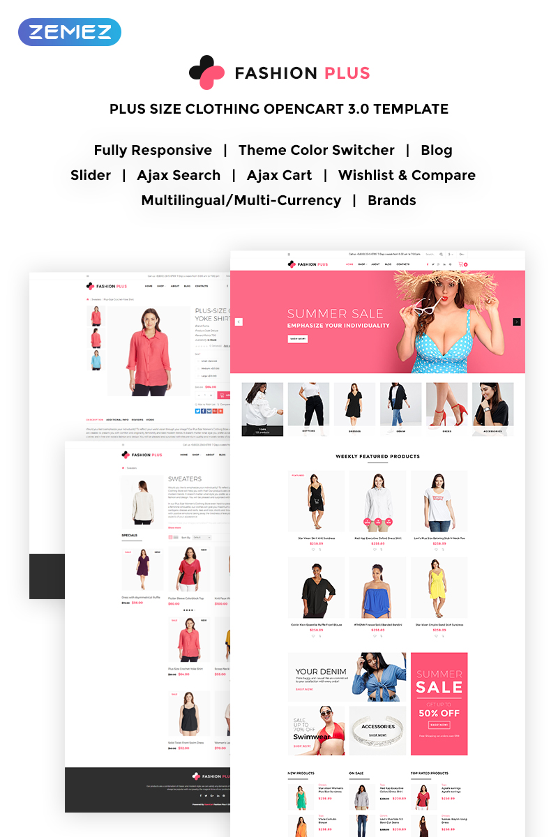 Fashion - Clothing Store OpenCart Template