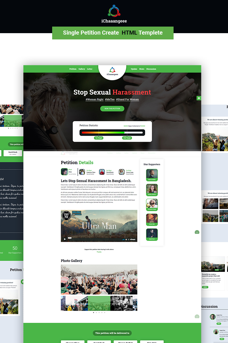 iChaaangeee Petition - Landing Page Template