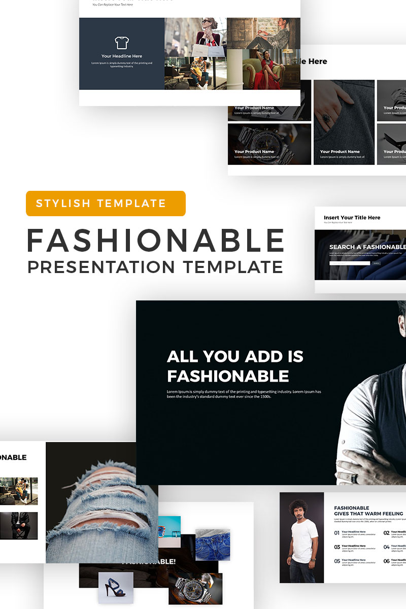 Fashionable PowerPoint template