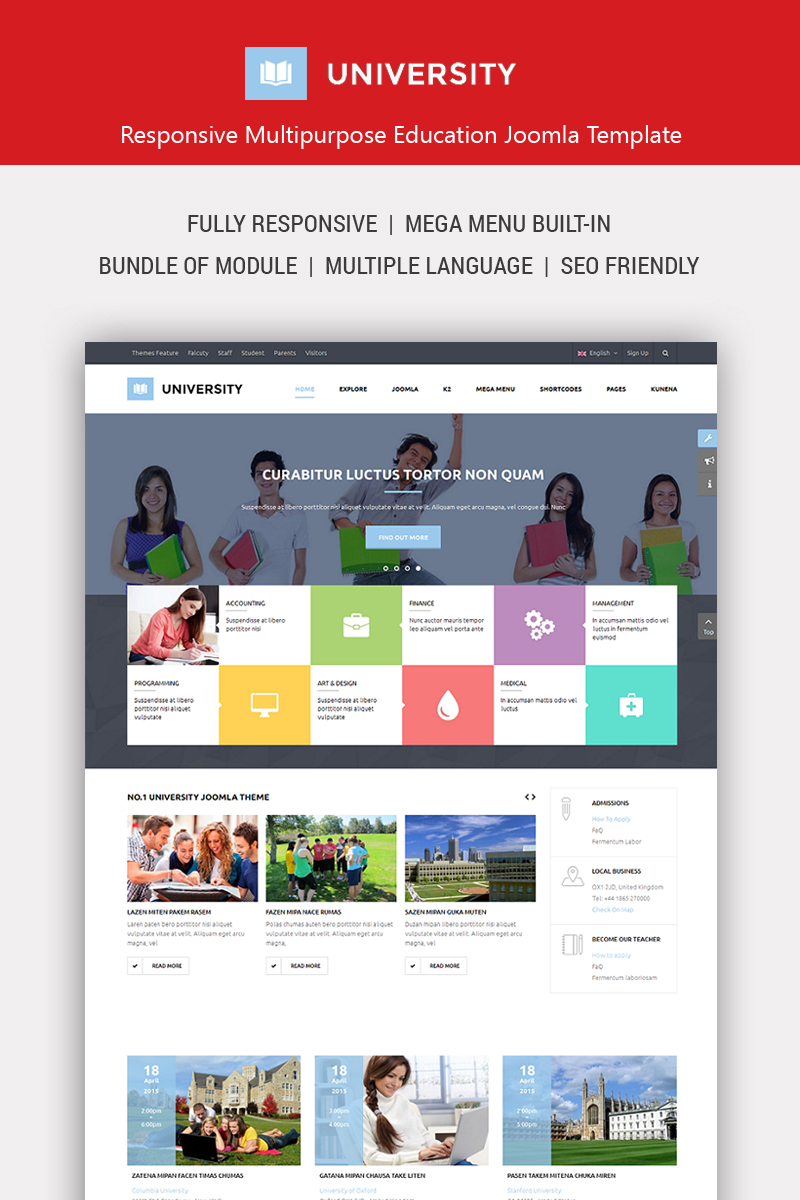 University II - Education Responsive Joomla Template