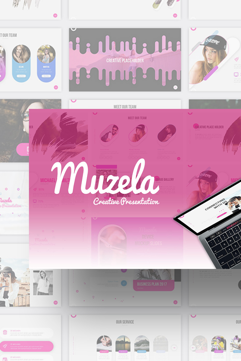 Muzella Creative Presentation PowerPoint template