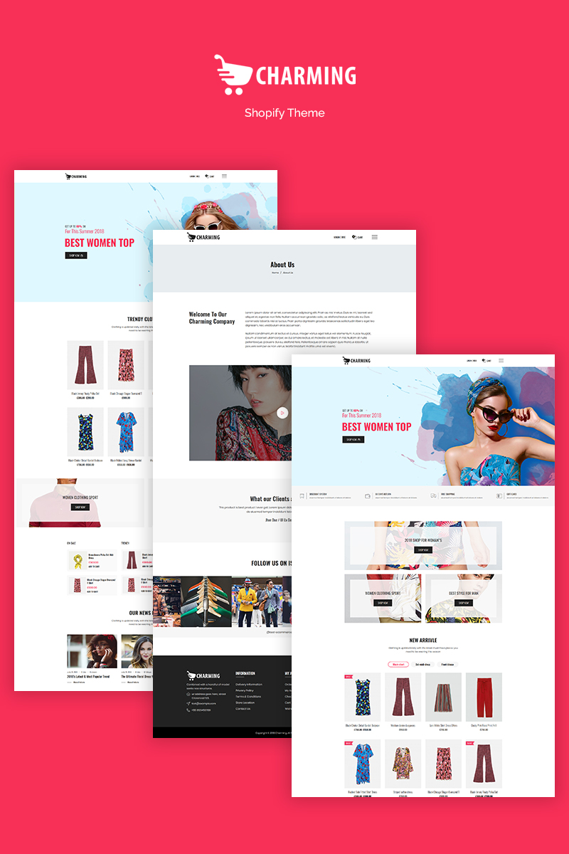 Charming - Fashion eCommerce Shopify Theme