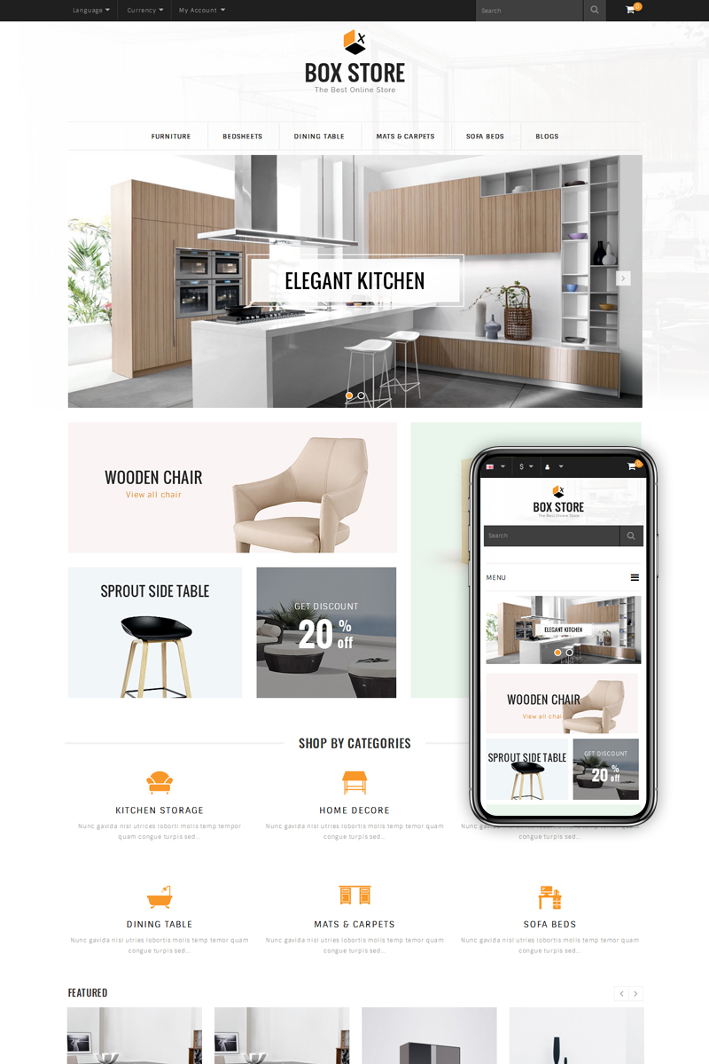 Box Store - Furniture OpenCart Template