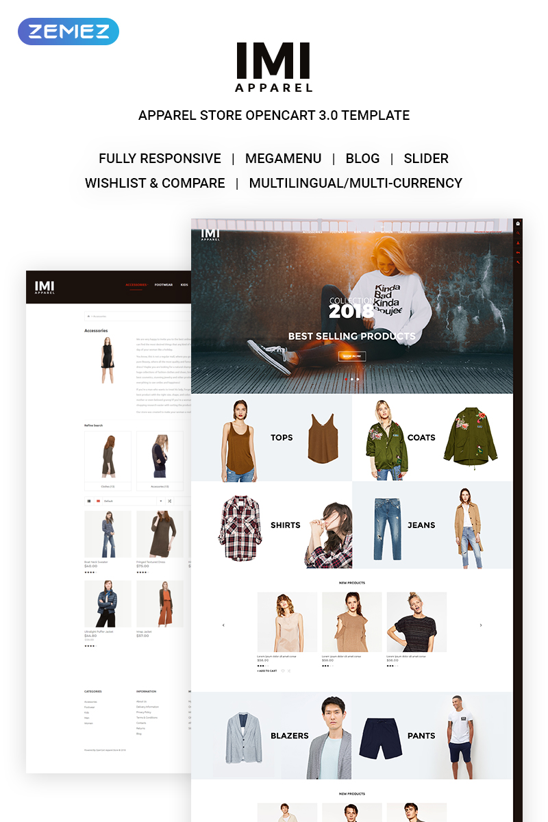 IMI - Apparel Store OpenCart Template