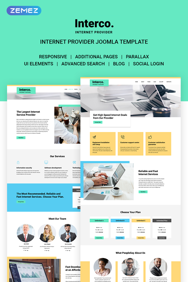 Interco Internet - Provider Joomla Template