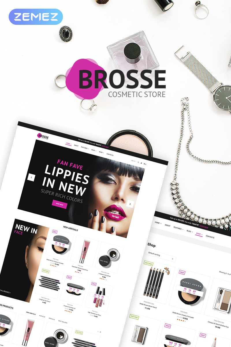 Brosse - Cosmetic Store Elementor WooCommerce Theme