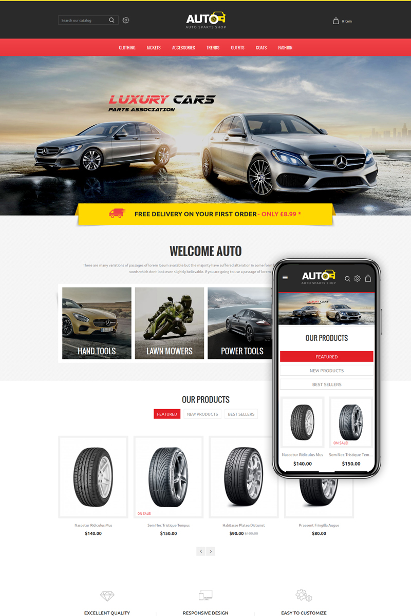 Auto Parts Store PrestaShop Theme