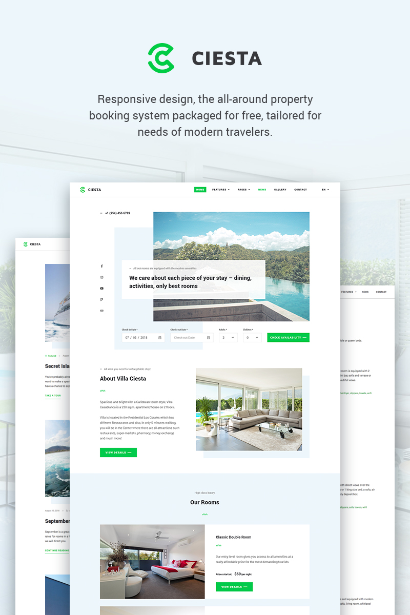 Resort Elementor WordPress Theme - Ciesta