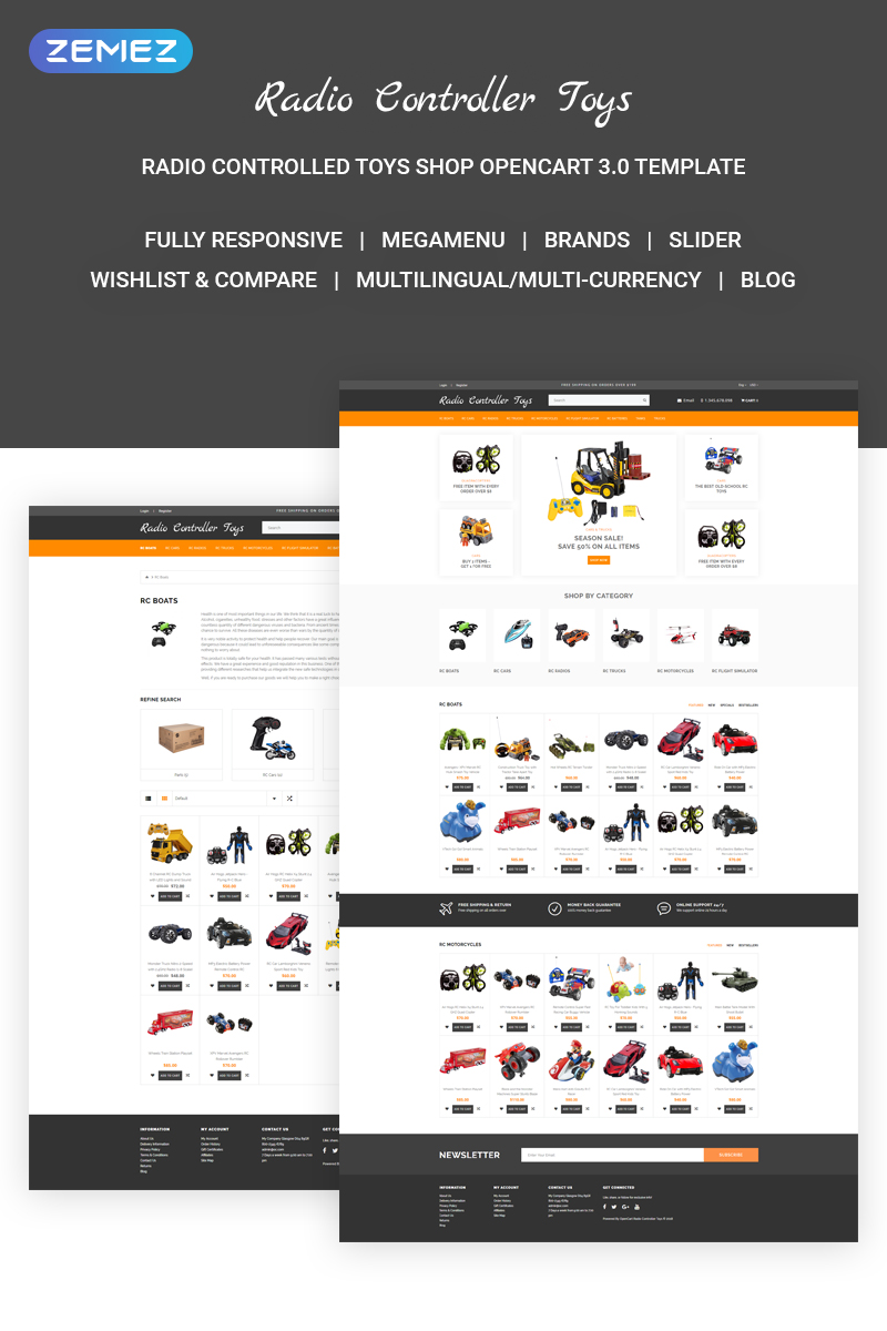 Radio Controller Toys - Simple Electronic Toys Online Shop OpenCart Template